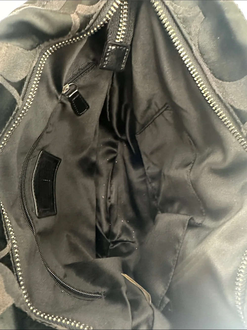 Coach Black Signature Nylon Shoulder Bag